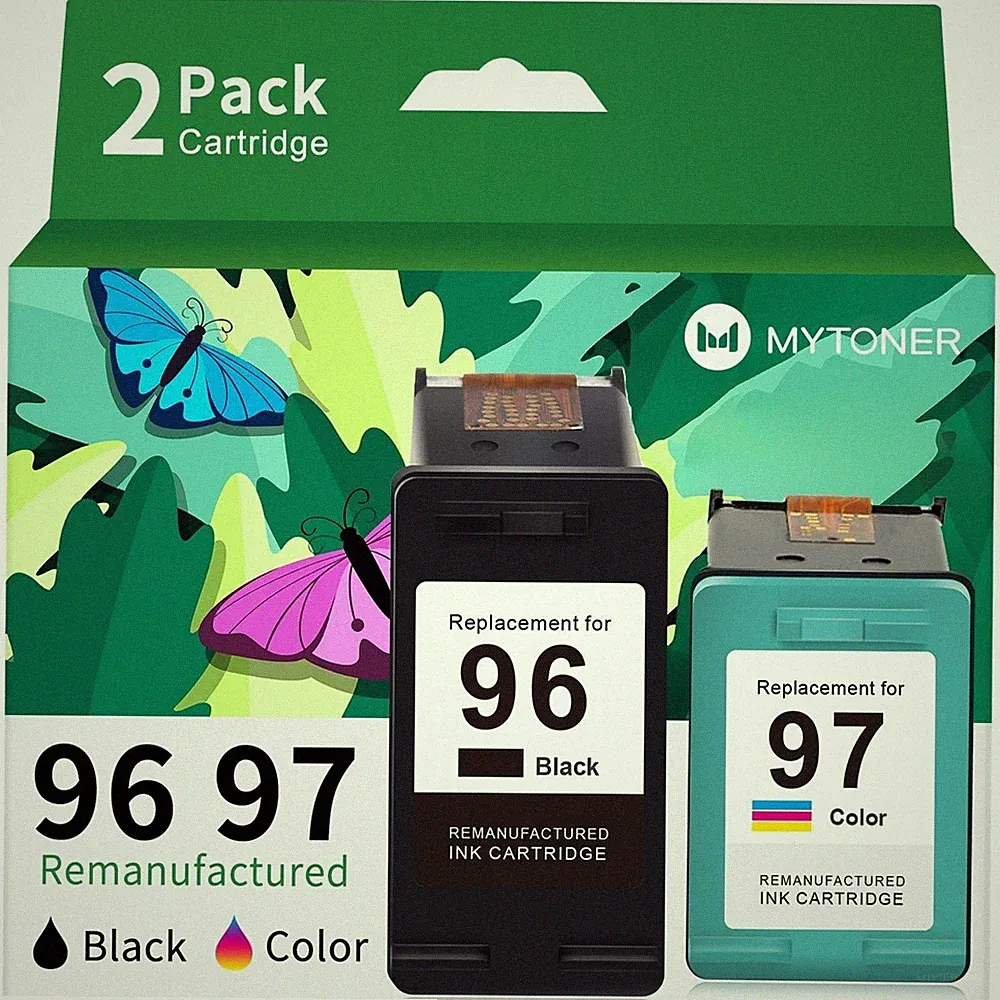 MYTONER 96 97 Ink Cartridge Combo Pack Black Color Compatible for HP Printers