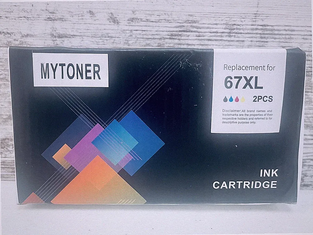 🆕 MYTONER Sealed Replacement Ink Cartridge for HP 67XL 2PCS FREE SHIPPING!!!