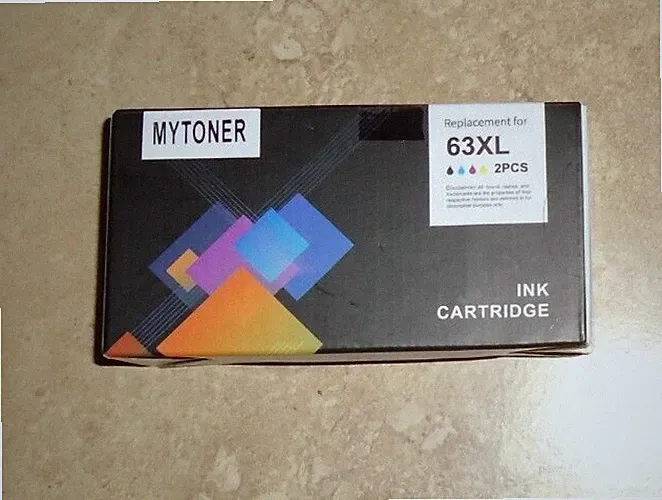 New MyToner 63XL Ink Cartridges Replacement HP 63XL with Chip Black & Color